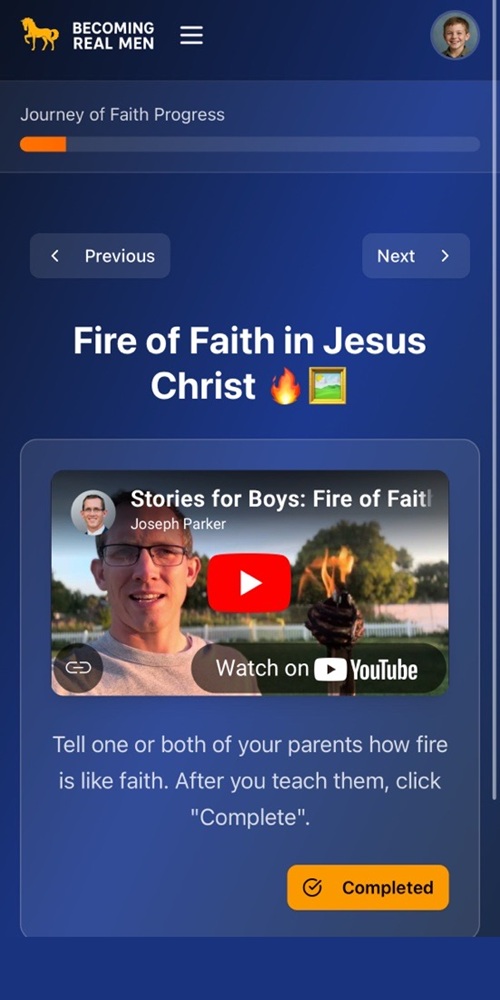 Mobile app - Faith journey